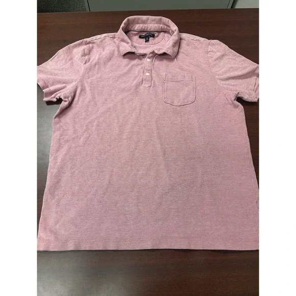 Banana Republic Polo Shirt Mens Size XL Solid Preppy Golf Cotton Casual FLAW - Picture 1 of 7